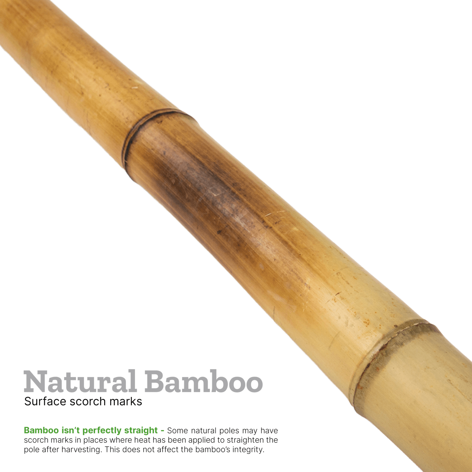 60/70mm Natural Bamboo Poles 4m Half Round | UK Bamboo